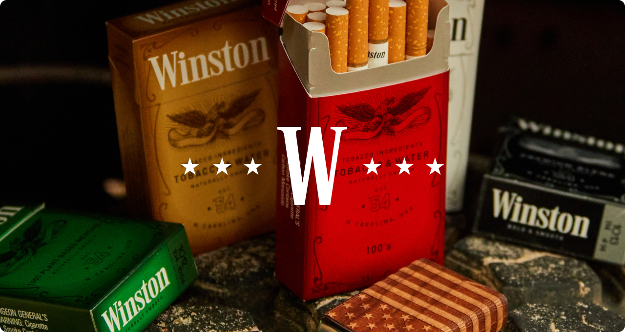 Winston cigarette packs