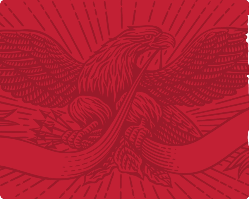 Red Background with Eagle inlay