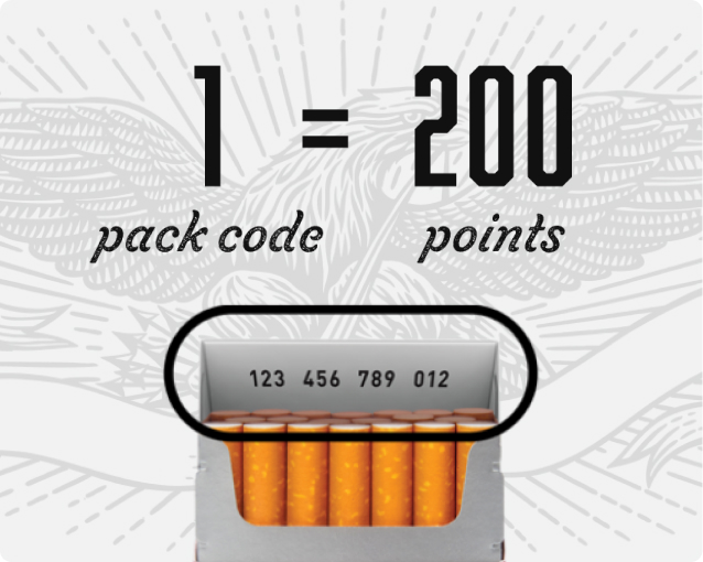 1 Pack Code = 200 Points