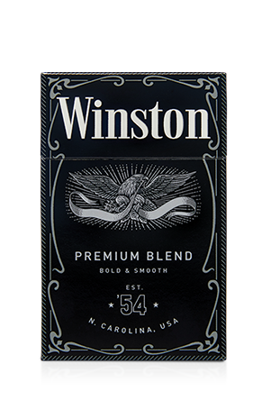 Winston Pack of Cigarettes - Black Bold Box