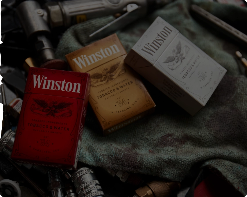 3 Packs of Winston Cigarettes